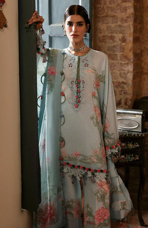 Zaha - Zaha festive Spring Summer'25 Embroidered Lawn Suits Unstitched 3 Piece - Summer Collection - aubranz.com