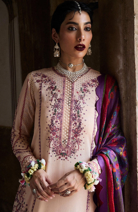 Hussainrehar - Hussain Rehar Nirmal Spring Summer'25 Embroidered Lawn Suits Unstitched 3 Piece Summer Collection - aubranz.com