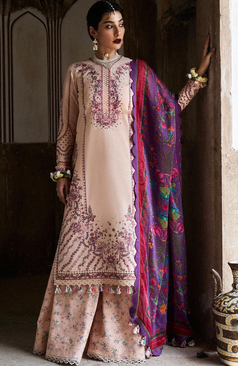 Hussainrehar - Hussain Rehar Nirmal Spring Summer'25 Embroidered Lawn Suits Unstitched 3 Piece Summer Collection - aubranz.com