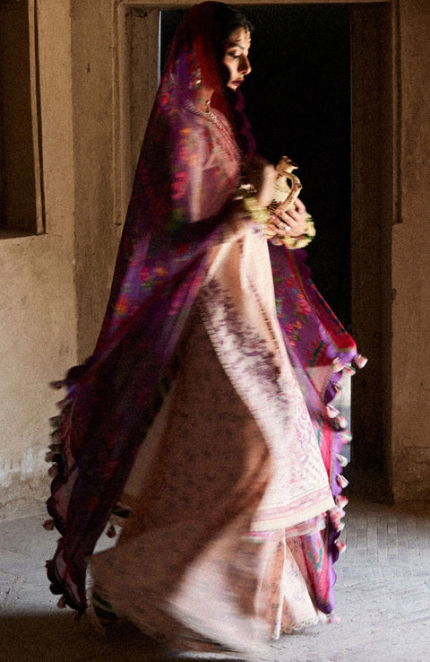 Hussainrehar - Hussain Rehar Nirmal Spring Summer'25 Embroidered Lawn Suits Unstitched 3 Piece Summer Collection - aubranz.com