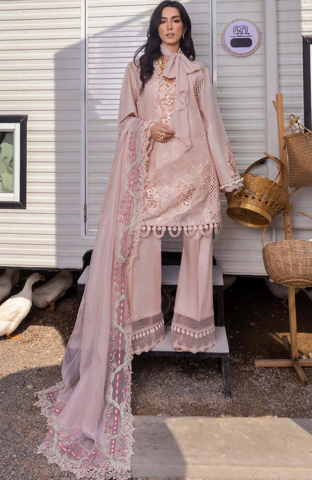 SUITS UNSTITCHED 3 PIECE - SUMMER COLLECTIONSKU#SS5 SAIRA SHAKIRA LAWN'25 EMBROIDERED