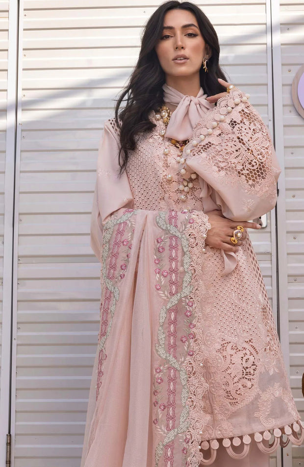 SUITS UNSTITCHED 3 PIECE - SUMMER COLLECTIONSKU#SS5 SAIRA SHAKIRA LAWN'25 EMBROIDERED