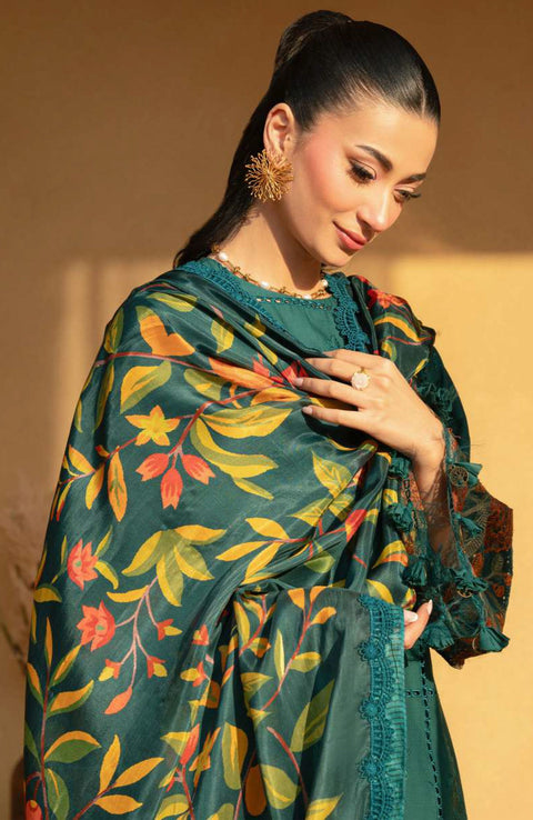 Saira_Rizwan - Saira Rizwan Luxury Lawn'25 Embroidered Suits unstitched 3 Piece - Summer Collection - aubranz.com