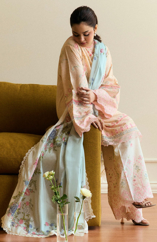 Zara_Shahjahan - Coco Eid Edit'25 By Zara ShahJahan Embroidered Lawn Suits Unstitched 3 Piece - Summer Collection - aubranz.com