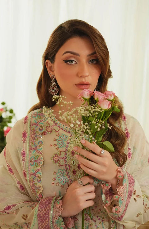 Aneela_Rizwan - Aneela Rizwan Yaqeen Luxury Lawn Collection'25 Embroidered Lawn Suits Unstitched 3 Piece - Summer Collection  - aubranz.com