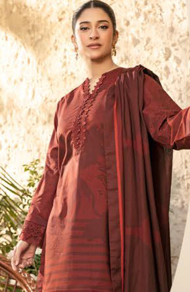 Mariab - M Basic Elaheh Lawn'25 By Maria B Printed Suits Unstitched 3 Piece - Summer Collection - aubranz.com