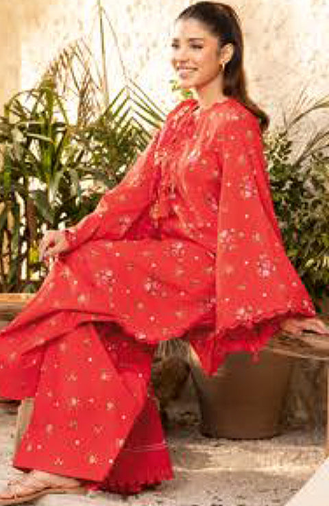 Mariab - M Basic Elaheh Lawn'25 By Maria B Printed Suits Unstitched 3 Piece - Summer Collection - aubranz.com