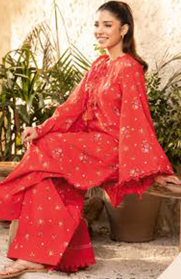 Mariab - M Basic Elaheh Lawn'25 By Maria B Printed Suits Unstitched 3 Piece - Summer Collection - aubranz.com