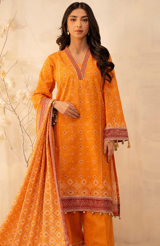 Zellbury - Zellbury unstitched lawn'25 Printed Suits Unstitched 3 Piece - Summer Collection - aubranz.com