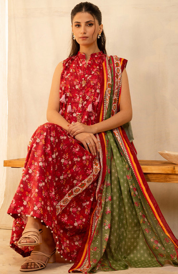 Zellbury - Zellbury unstitched lawn'25 Printed Suits Unstitched 2 Piece - Summer Collection - aubranz.com
