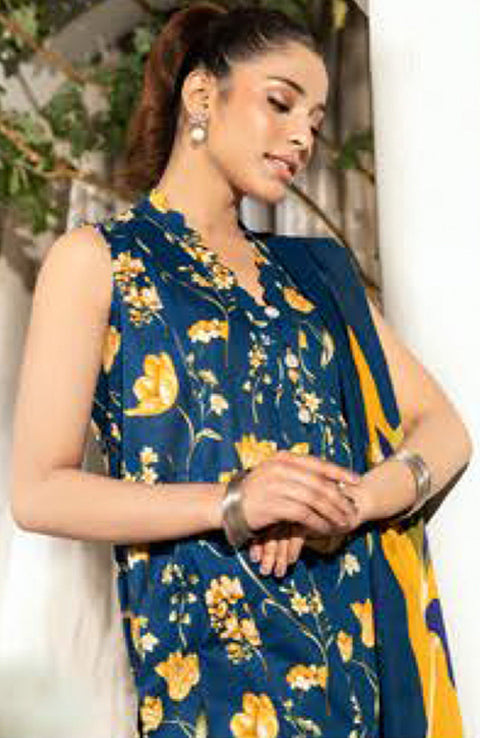 Mariab - M Basic Elaheh Lawn'25 By Maria B Printed Suits Unstitched 3 Piece - Summer Collection - aubranz.com