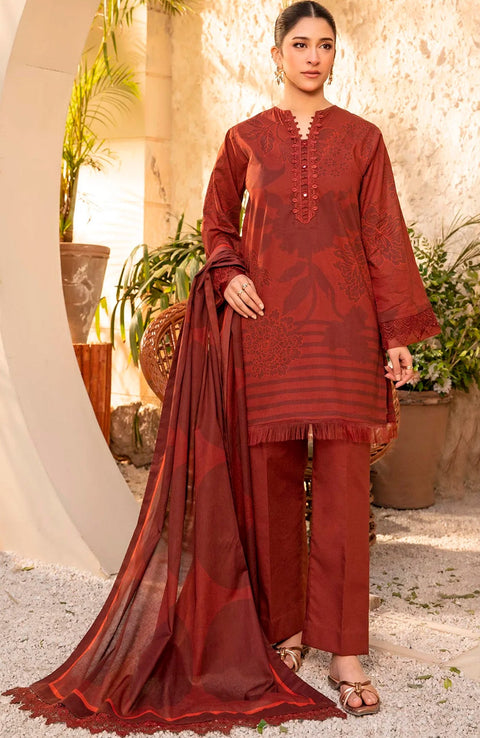 Mariab - M Basic Elaheh Lawn'25 By Maria B Printed Suits Unstitched 3 Piece - Summer Collection - aubranz.com