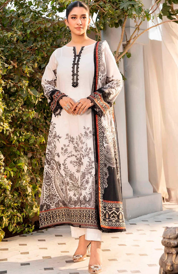 Mariab - M Basic Elaheh Lawn'25 By Maria B Printed Suits Unstitched 3 Piece - Summer Collection - aubranz.com