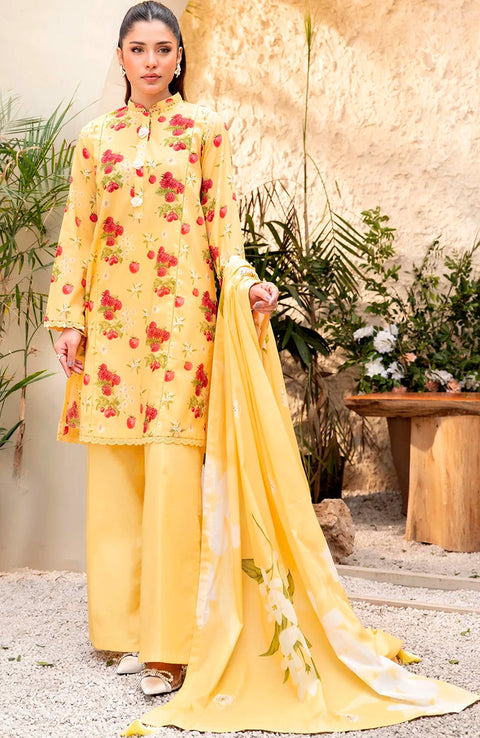 Mariab - M Basic Elaheh Lawn'25 By Maria B Printed Suits Unstitched 3 Piece - Summer Collection - aubranz.com