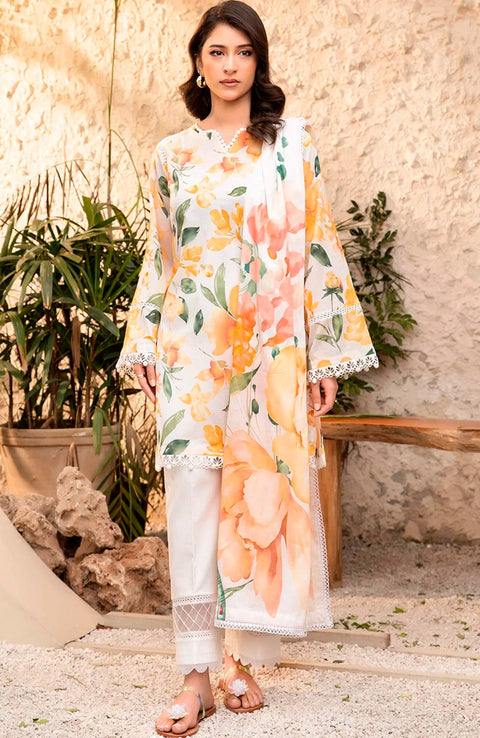Mariab - M Basic Elaheh Lawn'25 By Maria B Printed Suits Unstitched 3 Piece - Summer Collection - aubranz.com