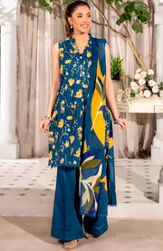 Mariab - M Basic Elaheh Lawn'25 By Maria B Printed Suits Unstitched 3 Piece - Summer Collection - aubranz.com
