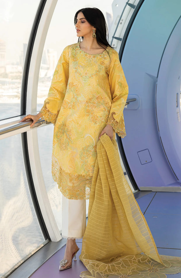 SKU#RR10 -CARNATION LAWN'25 BY RANG RASIYA EMBROIDERED SUITS UNSTITCHED 3 PIECE - SUMMER COLLECTION