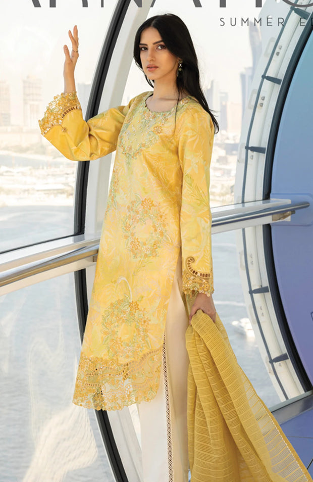 SKU#RR10 -CARNATION LAWN'25 BY RANG RASIYA EMBROIDERED SUITS UNSTITCHED 3 PIECE - SUMMER COLLECTION