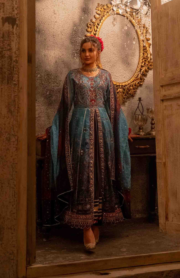 Abtextiles - Zurr Signature Luxury Chiffon'25 by AB Textiles Chiffon Suit Ready To wear 3 Piece-Wedding Collection - aubranz.com