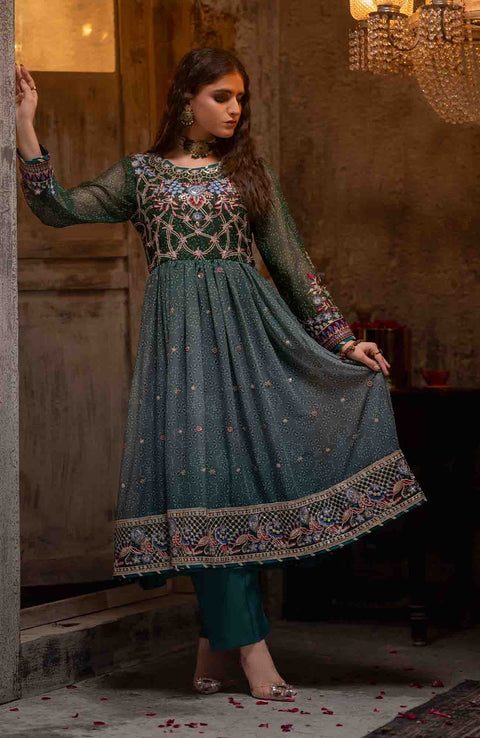 Abtextiles - Zurr Signature Luxury Chiffon'25 by AB Textiles Chiffon Suit Ready To wear 3 Piece-Wedding Collection - aubranz.com