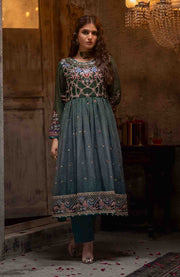 Abtextiles - Zurr Signature Luxury Chiffon'25 by AB Textiles Chiffon Suit Ready To wear 3 Piece-Wedding Collection - aubranz.com