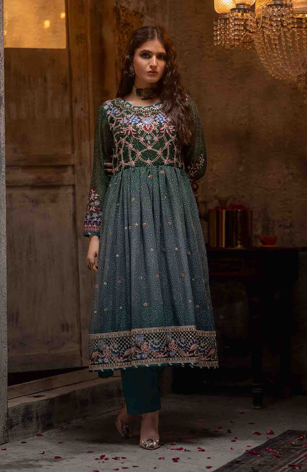 Abtextiles - Zurr Signature Luxury Chiffon'25 by AB Textiles Chiffon Suit Ready To wear 3 Piece-Wedding Collection - aubranz.com