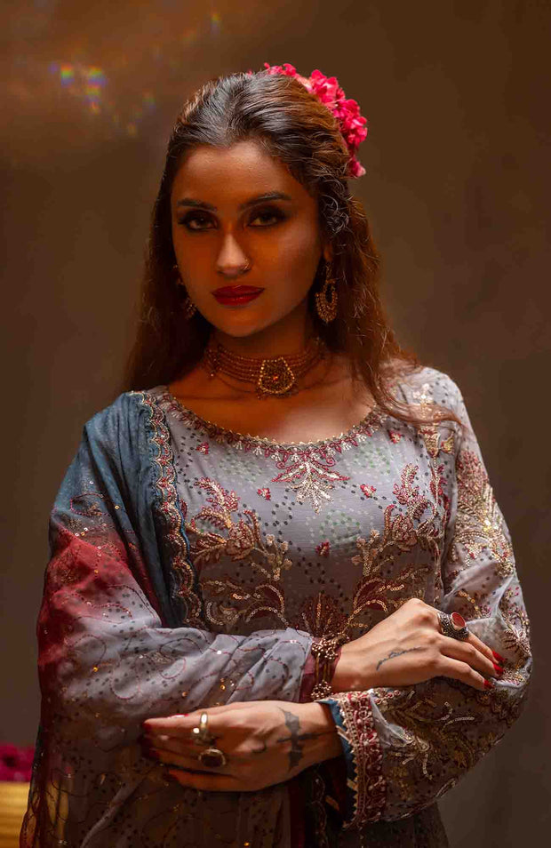 Abtextiles - Zurr Signature Luxury Chiffon'25 by AB Textiles Chiffon Suit Ready To wear 3 Piece-Wedding Collection - aubranz.com