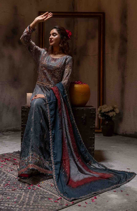 Abtextiles - Zurr Signature Luxury Chiffon'25 by AB Textiles Chiffon Suit Ready To wear 3 Piece-Wedding Collection - aubranz.com