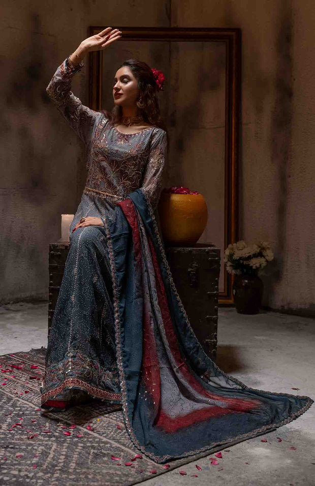 Abtextiles - Zurr Signature Luxury Chiffon'25 by AB Textiles Chiffon Suit Ready To wear 3 Piece-Wedding Collection - aubranz.com
