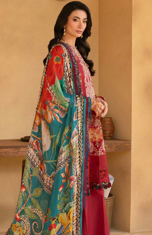 Saira_Rizwan - Saira Rizwan Luxury Lawn'25 Embroidered Suits unstitched 3 Piece - Summer Collection - aubranz.com