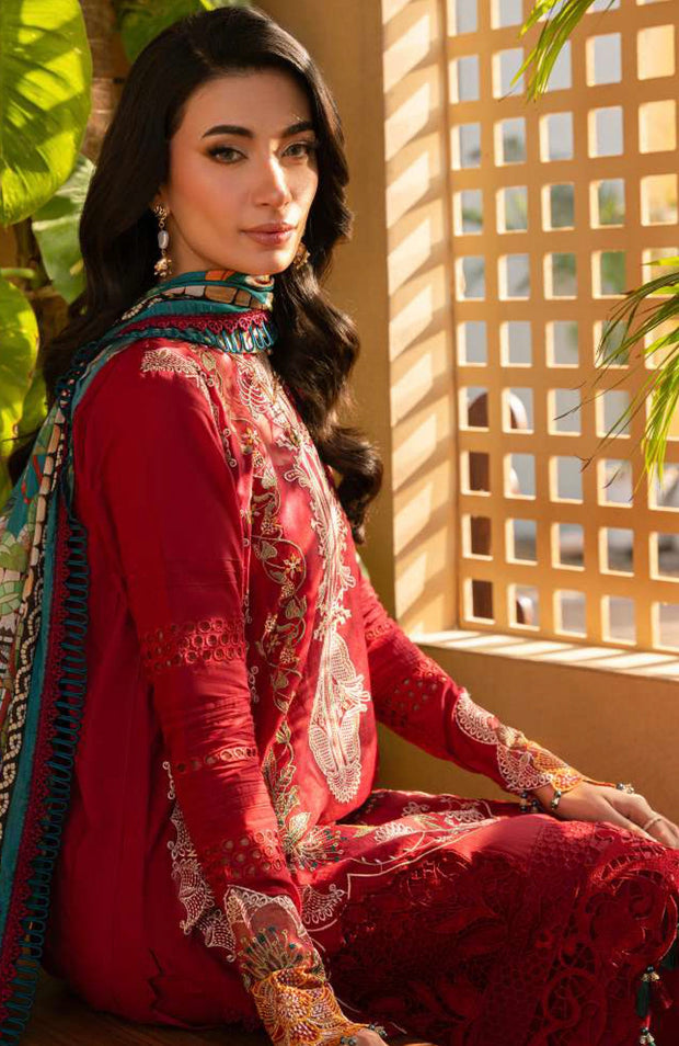 Saira_Rizwan - Saira Rizwan Luxury Lawn'25 Embroidered Suits unstitched 3 Piece - Summer Collection - aubranz.com