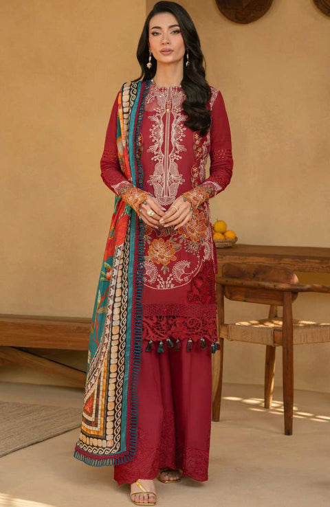 Saira_Rizwan - Saira Rizwan Luxury Lawn'25 Embroidered Suits unstitched 3 Piece - Summer Collection - aubranz.com