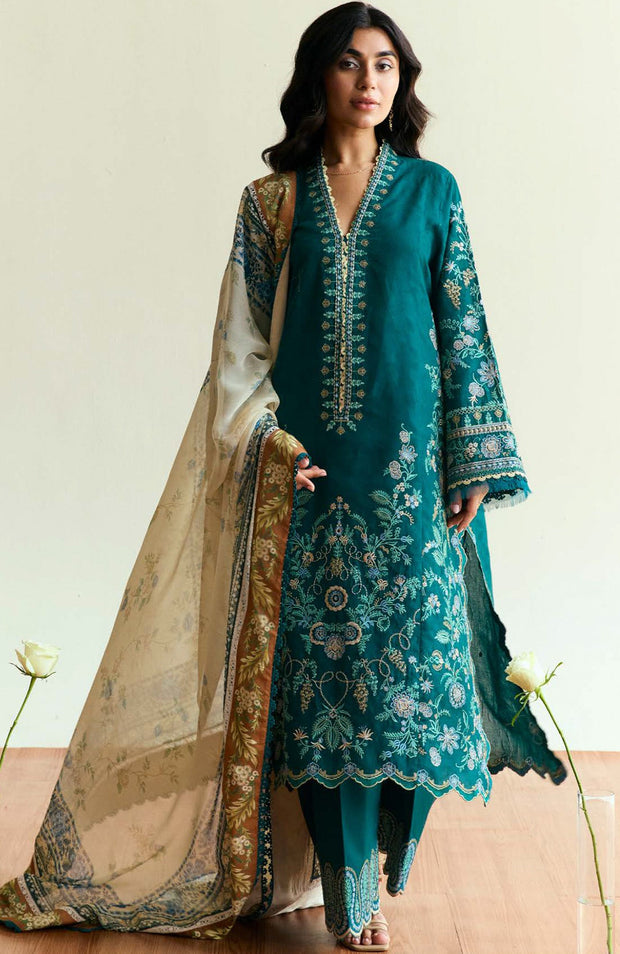 Zara_Shahjahan - Coco Eid Edit'25 By Zara ShahJahan Embroidered Lawn Suits Unstitched 3 Piece - Summer Collection - aubranz.com