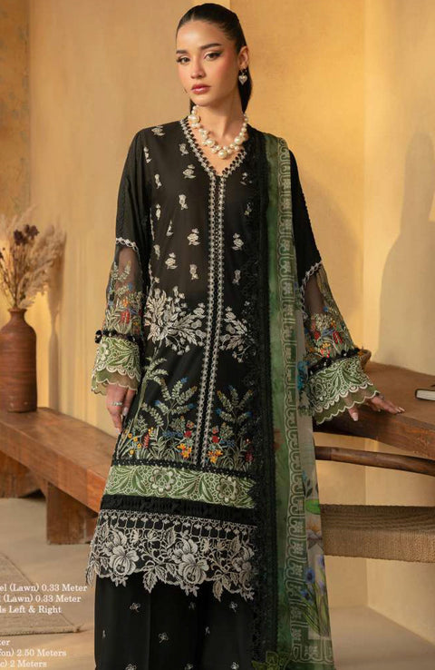 Saira_Rizwan - Saira Rizwan Luxury Lawn'25 Embroidered Suits unstitched 3 Piece - Summer Collection - aubranz.com