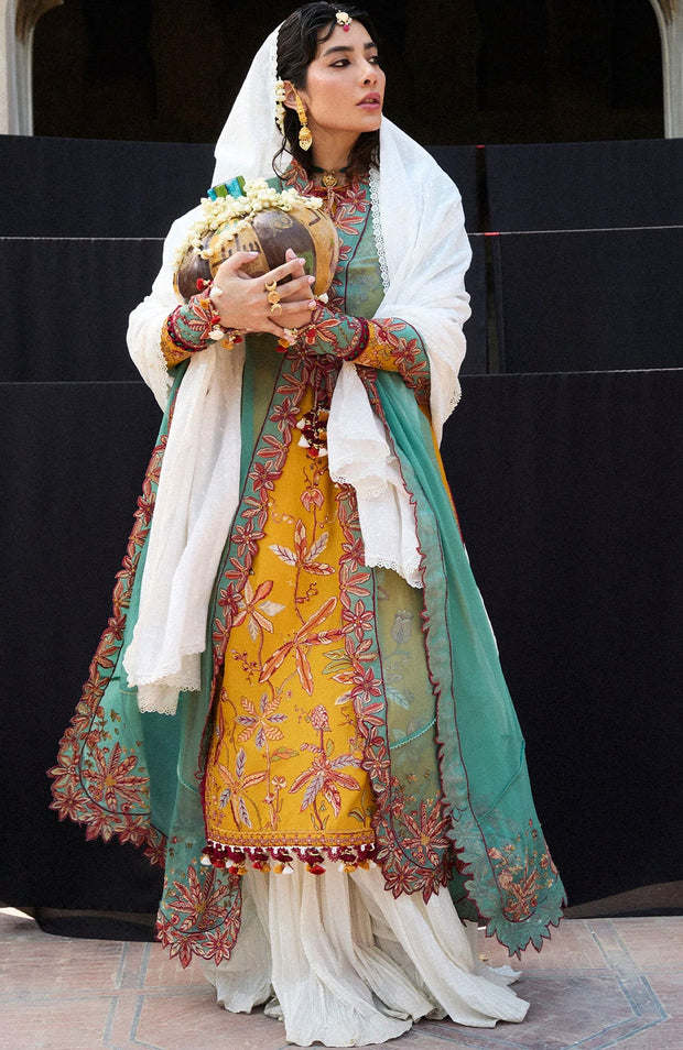 Hussainrehar - Hussain Rehar Nirmal Spring Summer'25 Embroidered Lawn Suits Unstitched 3 Piece Summer Collection - aubranz.com