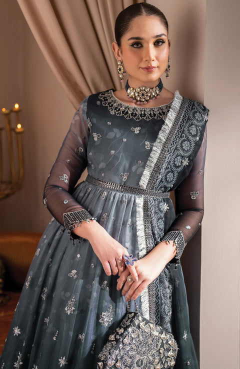 Alizehbybilal - Jhalak by Alizeh Embroidered Chiffon Suit Unstitched 3 Piece - Formal Collection - aubranz.com