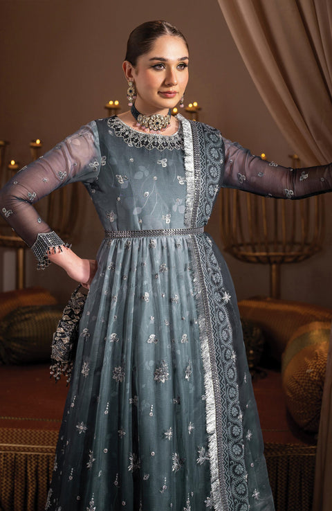 Alizehbybilal - Jhalak by Alizeh Embroidered Chiffon Suit Unstitched 3 Piece - Formal Collection - aubranz.com