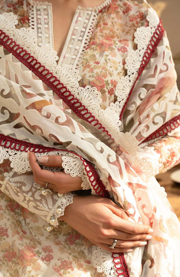 Saira_Rizwan - Saira Rizwan Luxury Lawn'25 Embroidered Suits unstitched 3 Piece - Summer Collection - aubranz.com