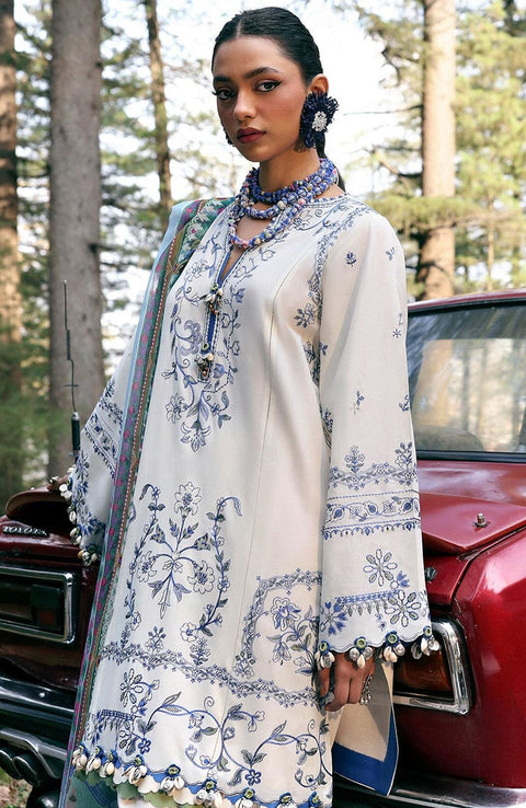 Zaha - Neelum Lawn'25 by Zaha Embroidered Suit Unstitched 3 piece - Summer Collection - aubranz.com