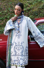 Zaha - Neelum Lawn'25 by Zaha Embroidered Suit Unstitched 3 piece - Summer Collection - aubranz.com