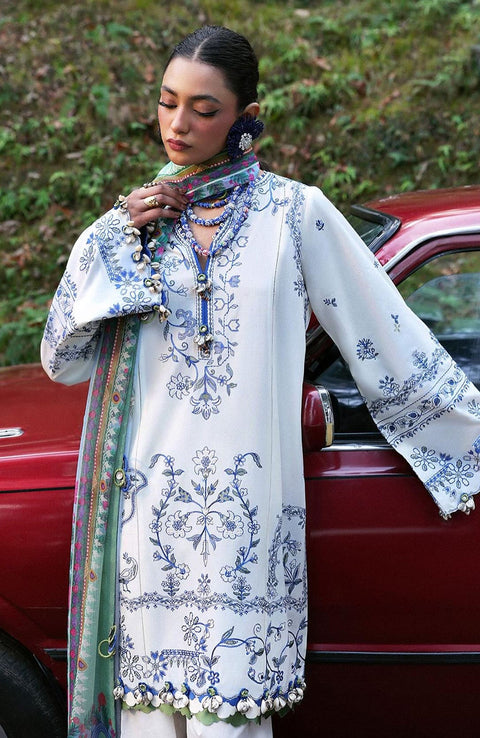 Zaha - Neelum Lawn'25 by Zaha Embroidered Suit Unstitched 3 piece - Summer Collection - aubranz.com