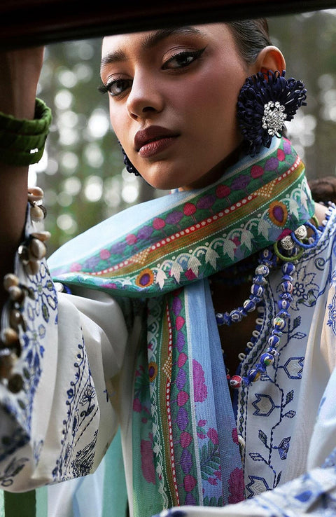 Zaha - Neelum Lawn'25 by Zaha Embroidered Suit Unstitched 3 piece - Summer Collection - aubranz.com