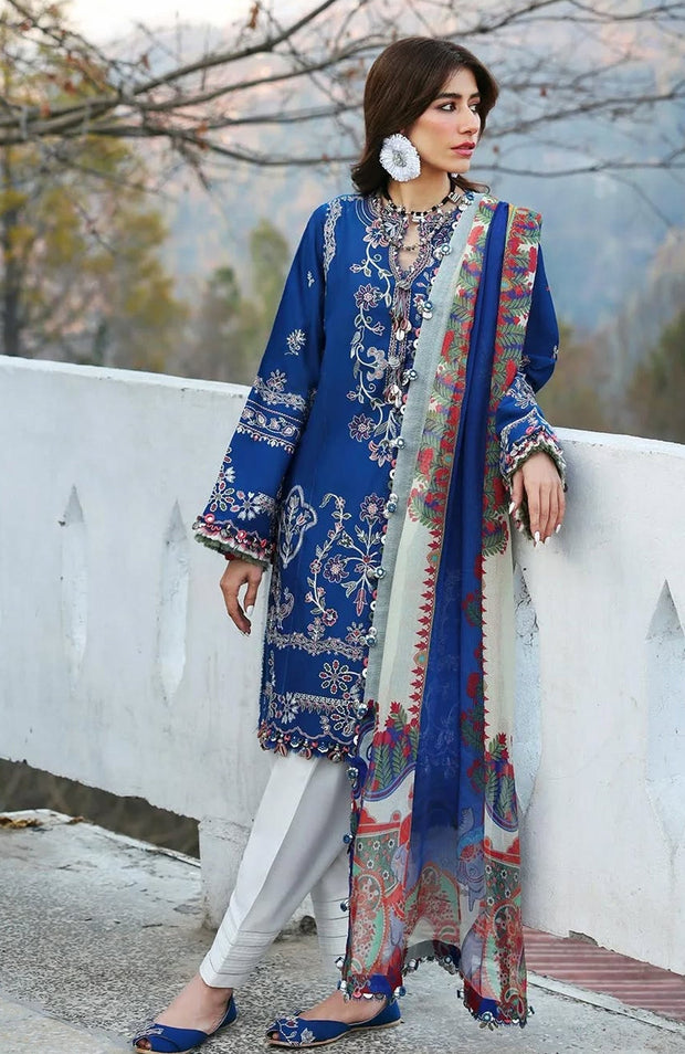 Zaha - Neelum Lawn'25 by Zaha Embroidered Suit Unstitched 3 piece - Summer Collection - aubranz.com