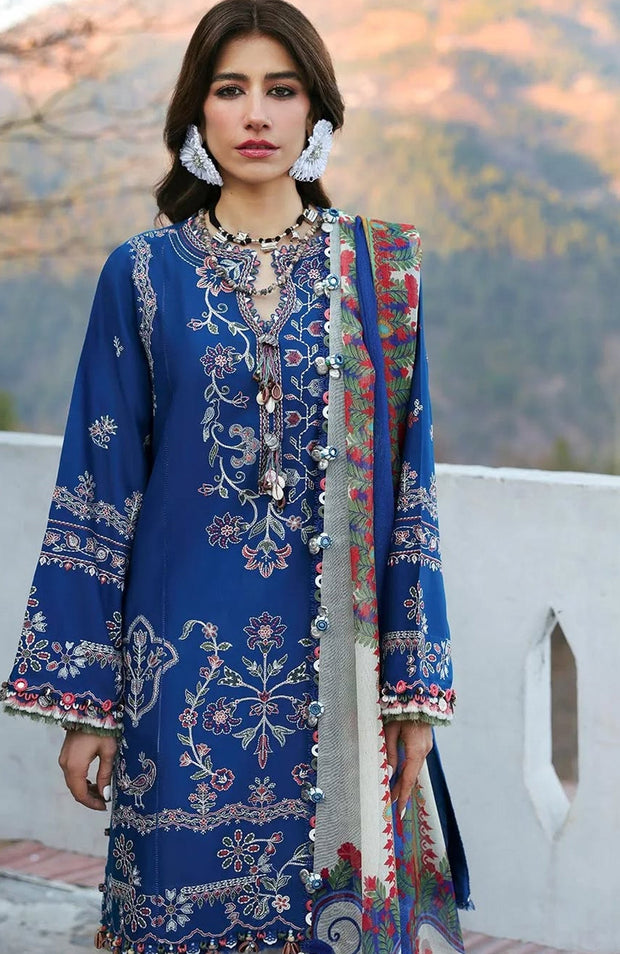 Zaha - Neelum Lawn'25 by Zaha Embroidered Suit Unstitched 3 piece - Summer Collection - aubranz.com