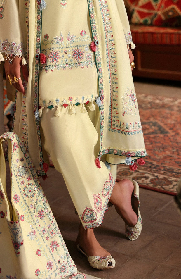 Zaha - Zaha festive Spring Summer'25 Embroidered Lawn Suits Unstitched 3 Piece - Summer Collection - aubranz.com