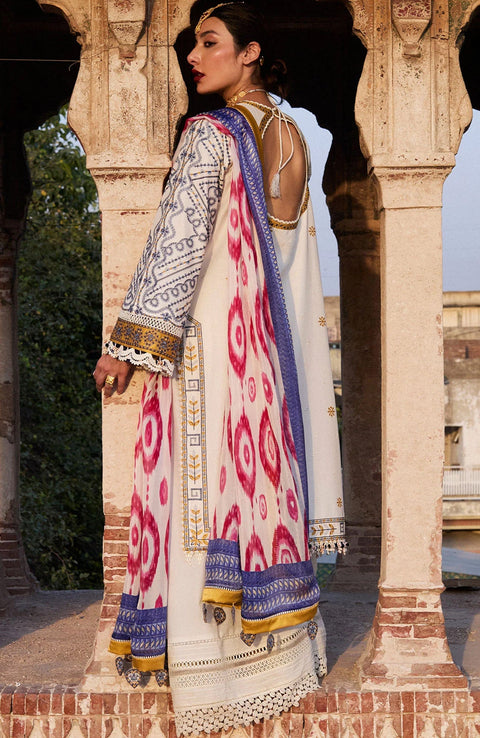 Hussainrehar - Hussain Rehar Nirmal Spring Summer'25 Embroidered Lawn Suits Unstitched 3 Piece Summer Collection - aubranz.com