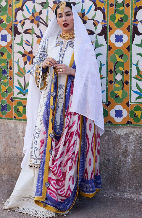 Hussainrehar - Hussain Rehar Nirmal Spring Summer'25 Embroidered Lawn Suits Unstitched 3 Piece Summer Collection - aubranz.com