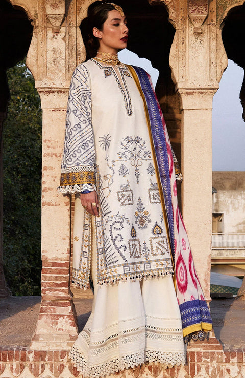 Hussainrehar - Hussain Rehar Nirmal Spring Summer'25 Embroidered Lawn Suits Unstitched 3 Piece Summer Collection - aubranz.com