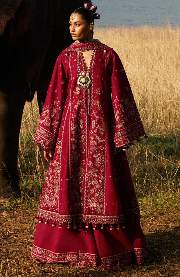 Hussainrehar - Hussain Rehar Luxury Lawn'25 Embroidered Suits Unstitched 3 Piece - Summer Collection - aubranz.com