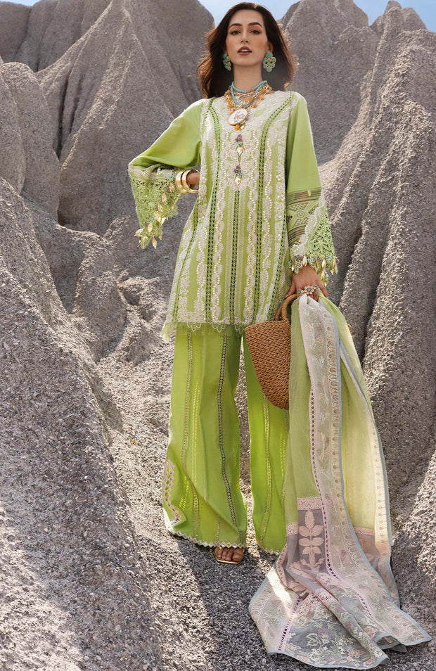 SUITS UNSTITCHED 3 PIECE - SUMMER COLLECTIONSKU#SS7 SAIRA SHAKIRA LAWN'25 EMBROIDERED